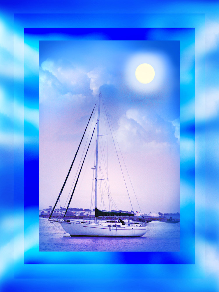 Blue Night Sailing 30x40 2021