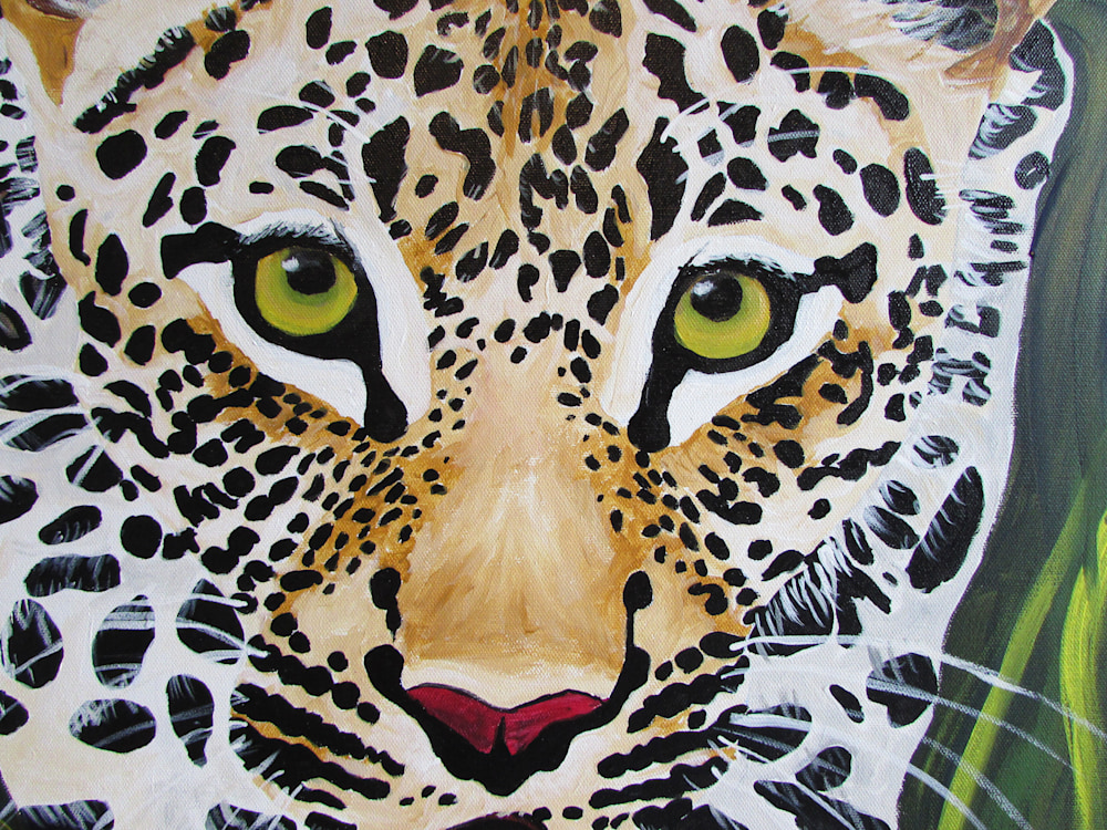 Spotted leopard detail