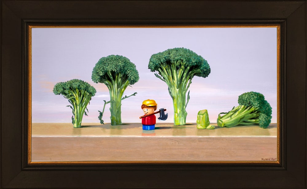 Chopped Broccoli Framed
