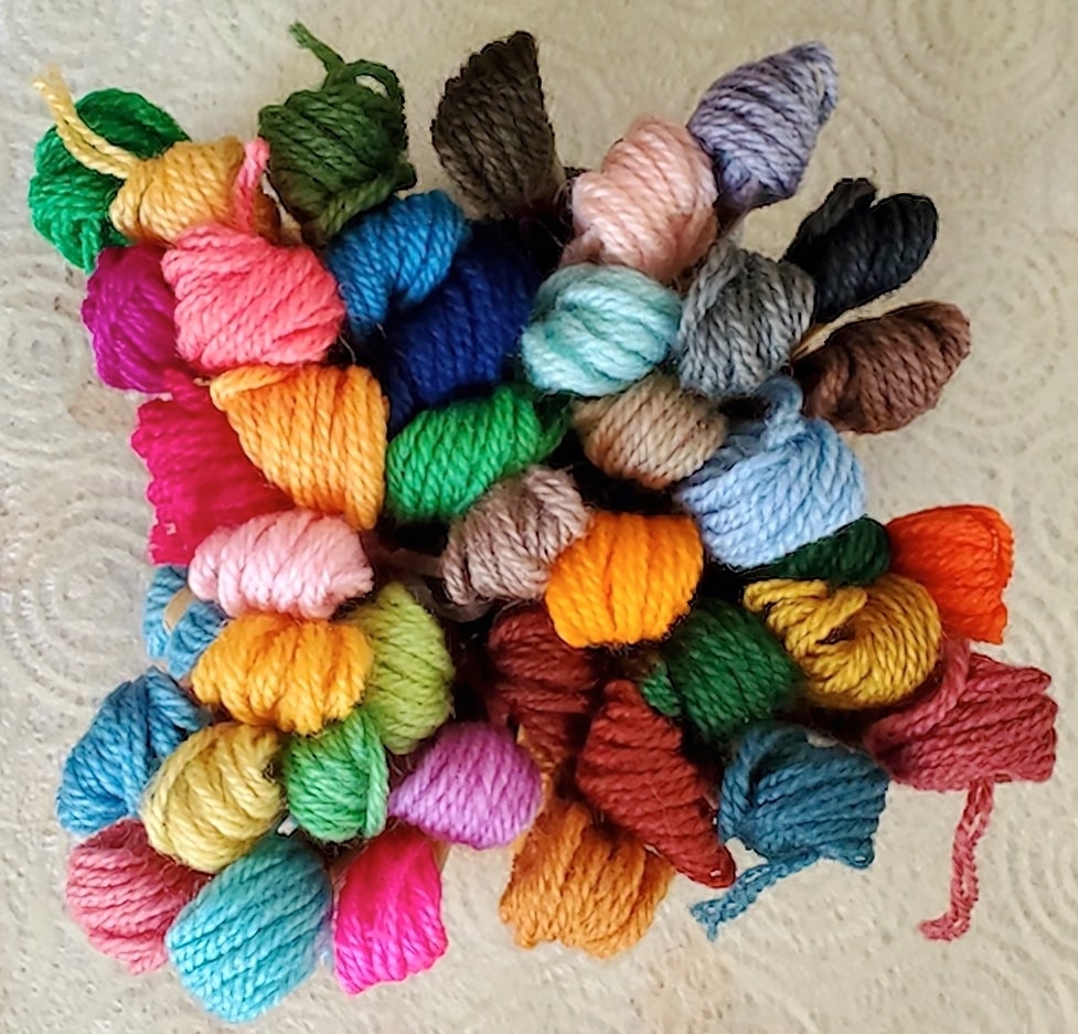 Four Seasons DMC 3ply yarns sold as a set of #40 skeins of 5.4 yds. each