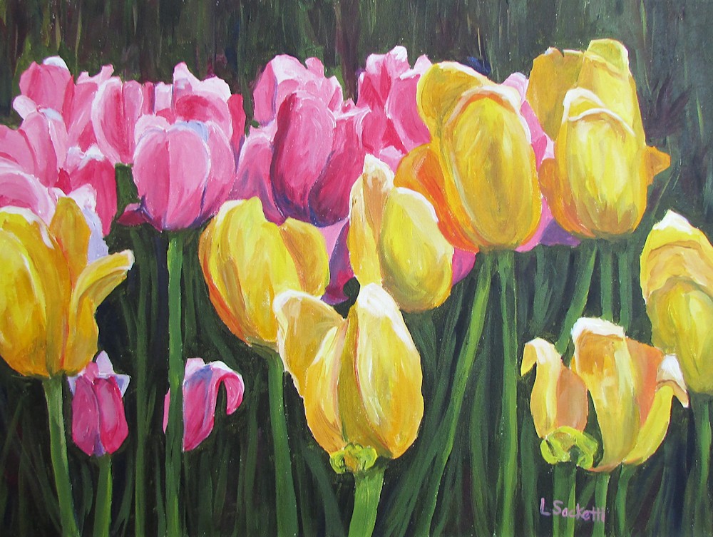 Pink and Yellow Tulips small   Copy