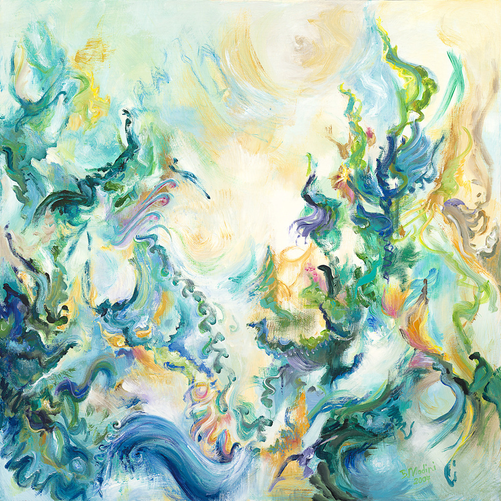 Indiga Sunny Ocean Acrylic on canvas, 36x36