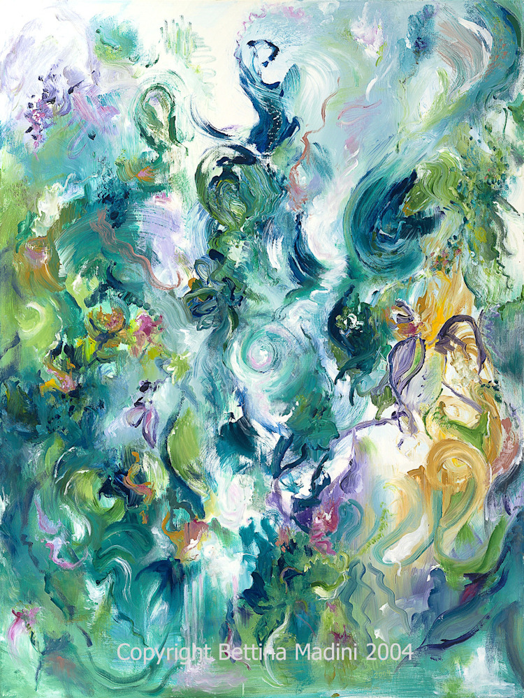 Joy in Green, acrylic on canvas, 48x30