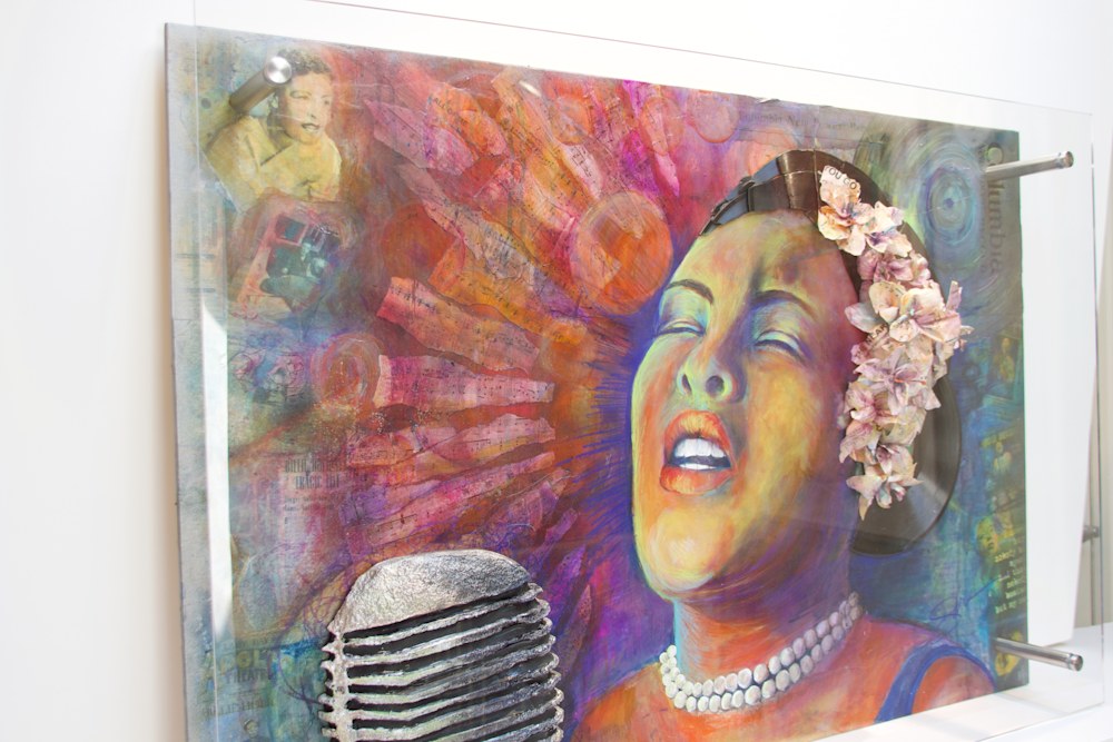 Billie Holiday angled image of frame