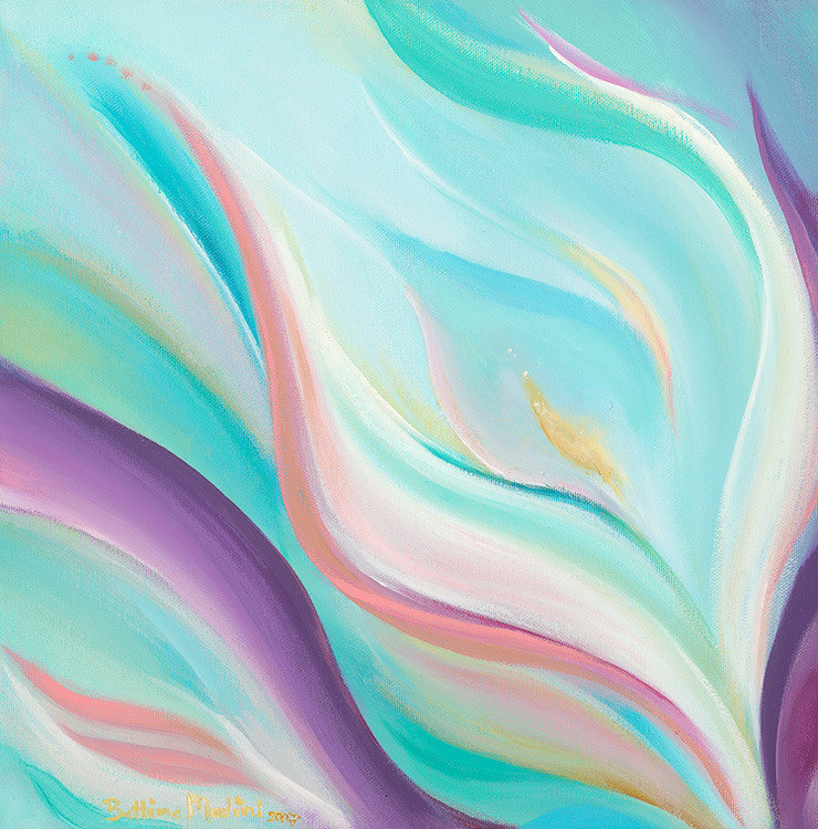 New Bloom giclee print on paper, total print size 16x16 (image size 12x12)