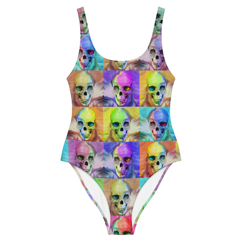 all over print one piece swimsuit white front 6162e35bcf4cc