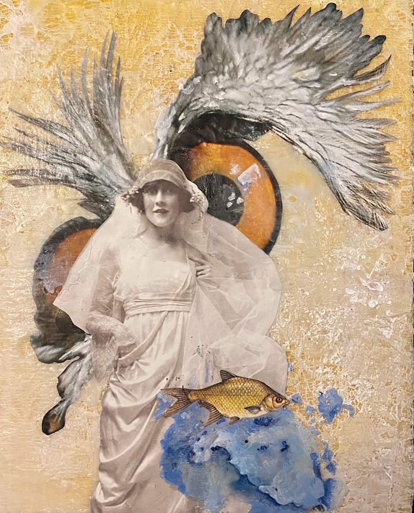 Mina Vancardo Ethereal Collage Mixed Media 11x9in 2021