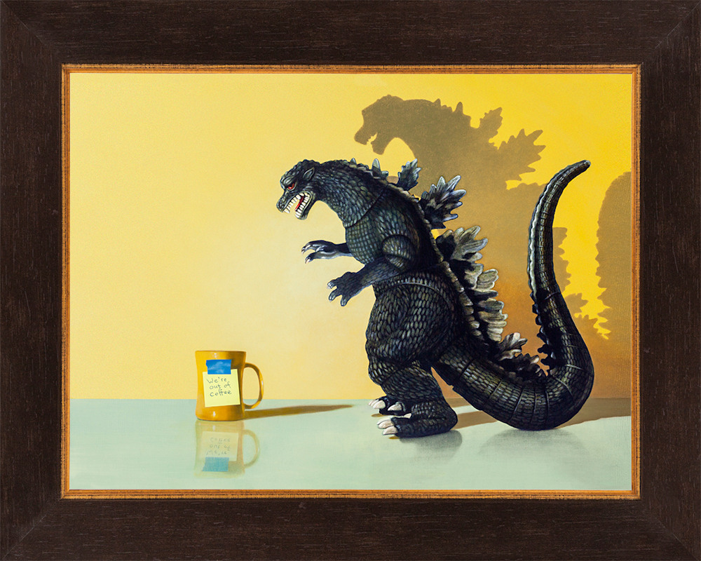 Coffee Monster canvas Framed richard hall canvas giclee