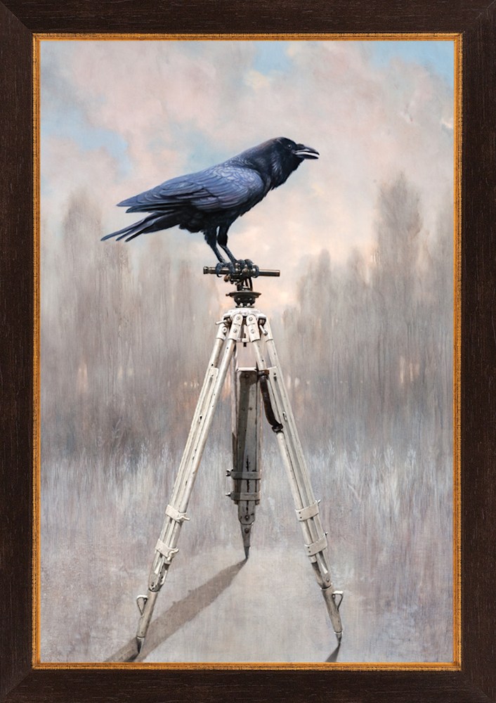 The Surveyor2 Raven theodolite canvas giclee