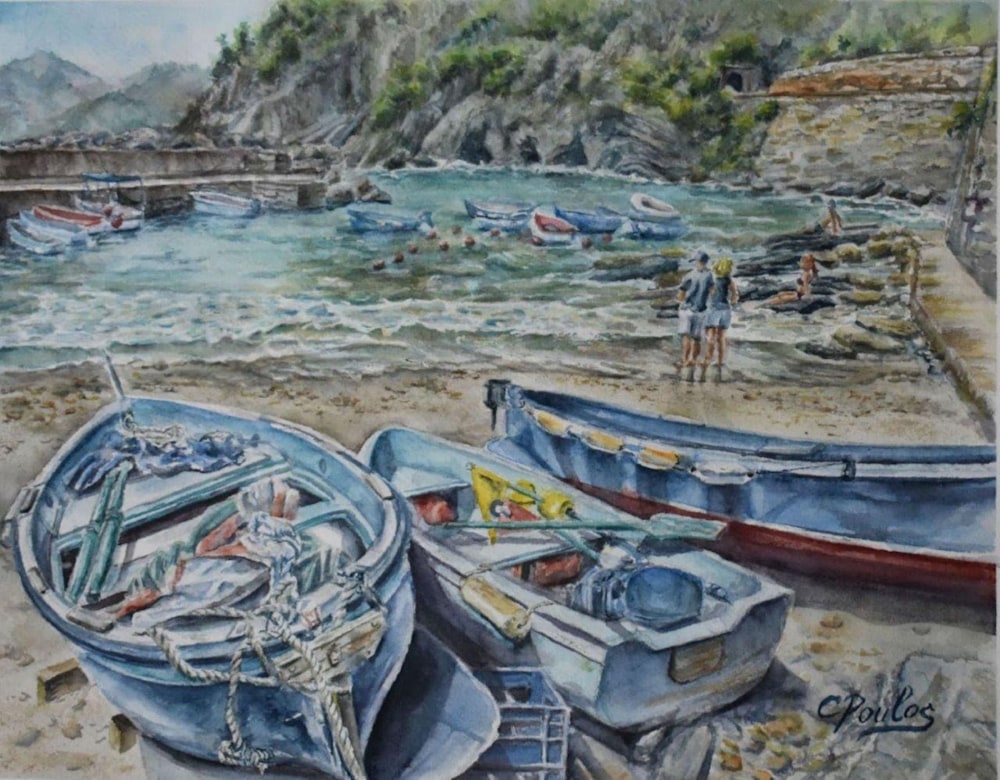 Cinca Terra fishing boats art final1