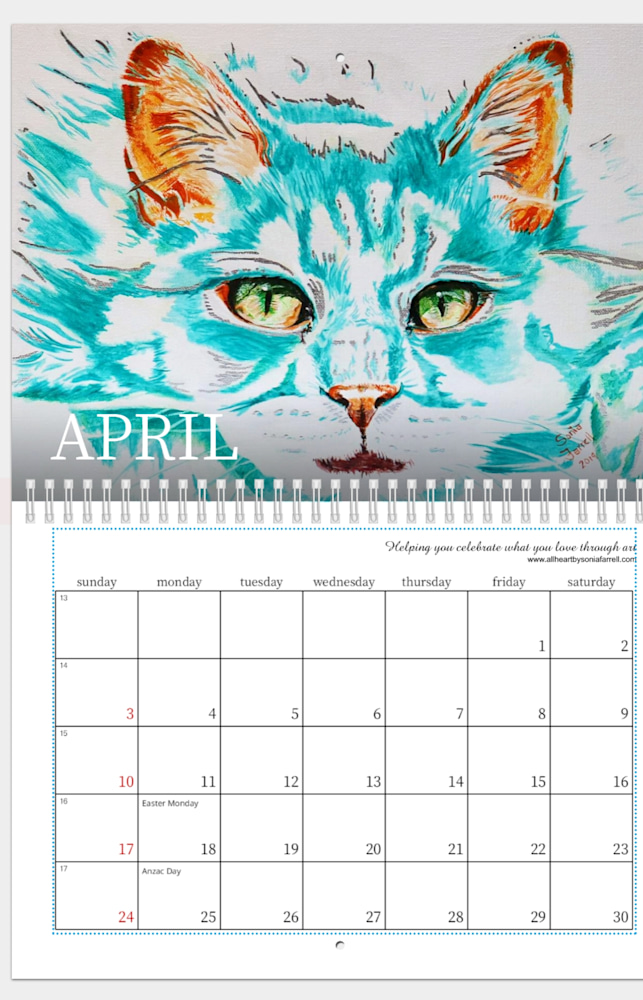 2022 April Adorable Treasures Calendar