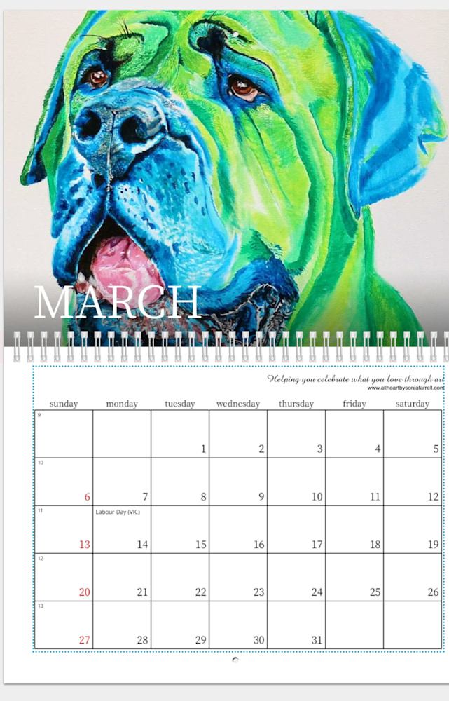 2022 March Adorable Treasures Calendar