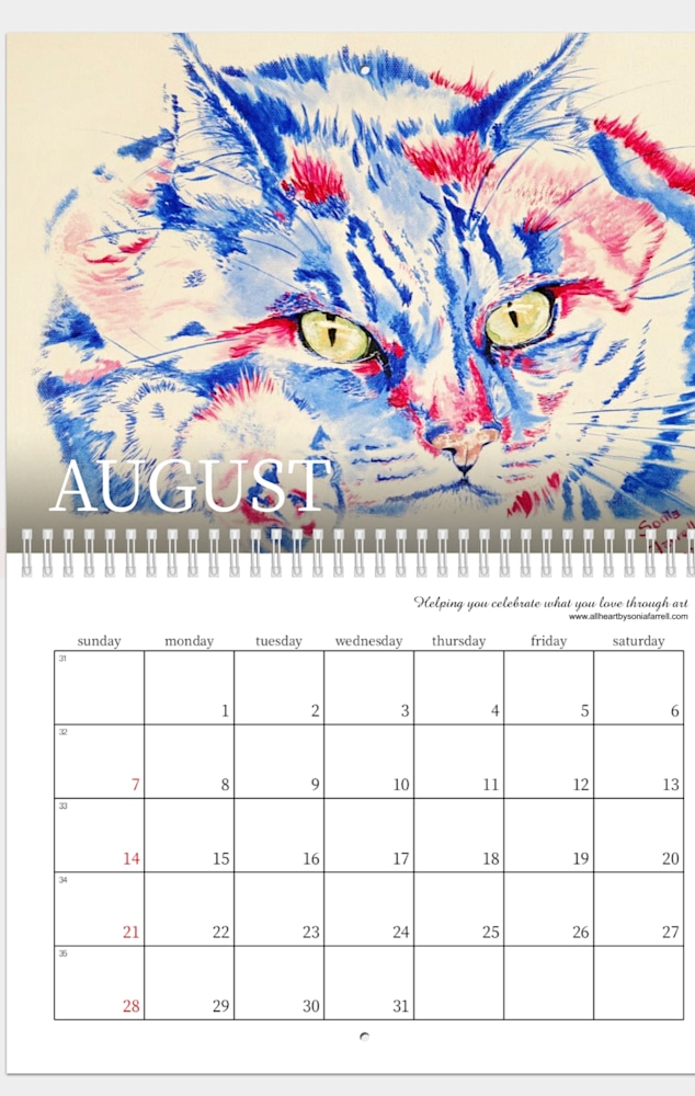 2022 August Adorable Treasures Calendar