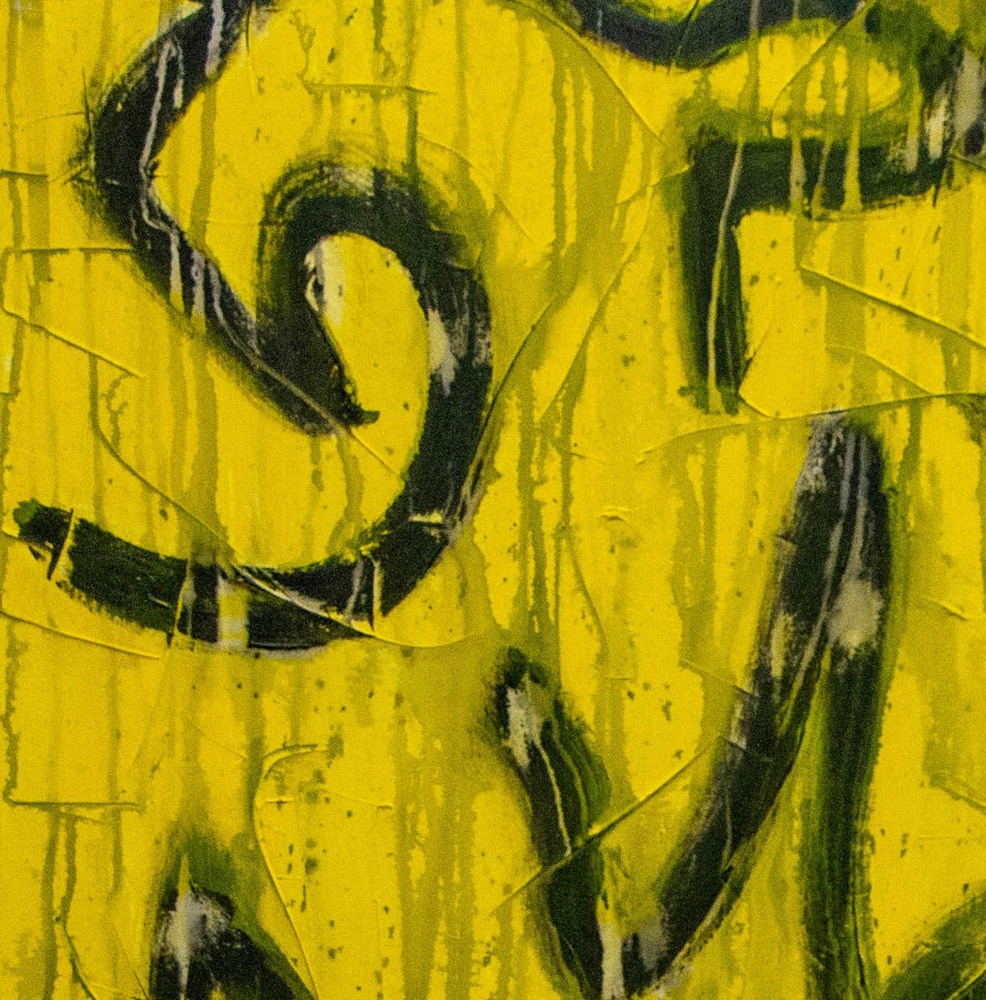 36x36 susan vodonick fine art for sale acrylic canvas graffiti sunny vibes detail