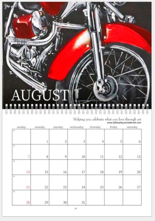 2022 Aug Cruising Chrome Calendar