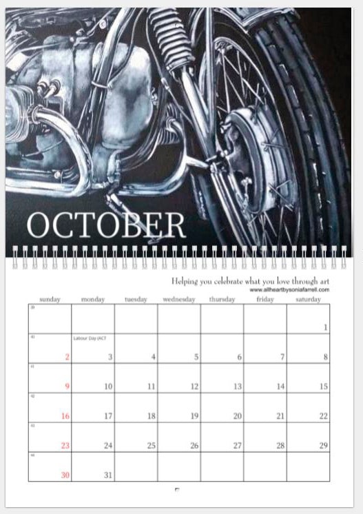 2022 Oct Cruising Chrome Calendar