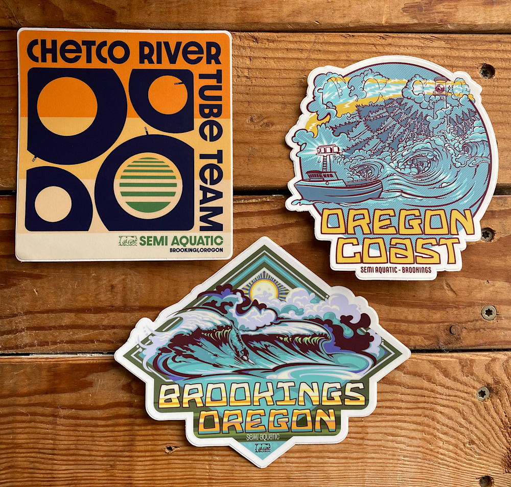 Oregon Coast Sticker Trio