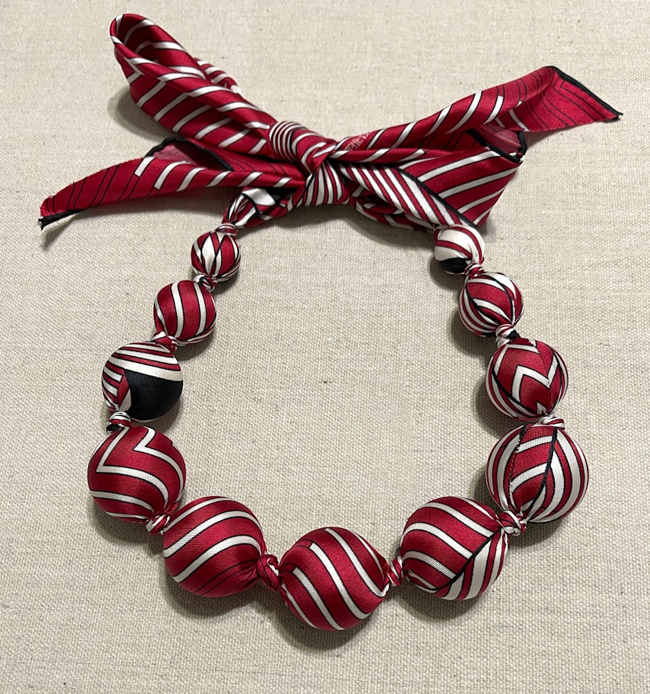 Valiance Red Necklace X Large Bead Size smalljoysstudio