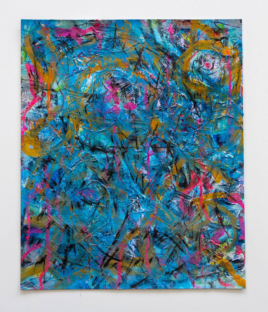 14 x 17 susan vodonick fine art for sale frenetic in blue1