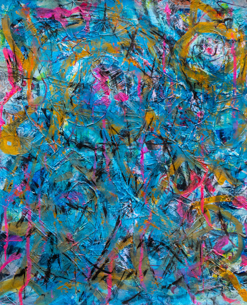 14 x 17 susan vodonick fine art for sale frenetic in blue