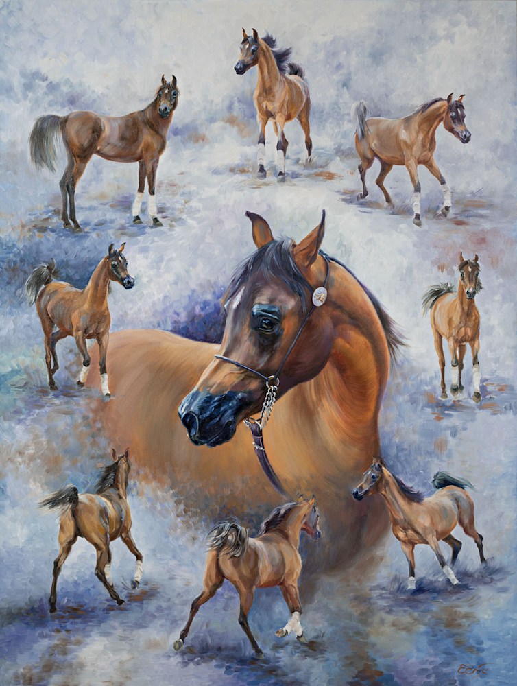 Jelena Eros   Elena Eros Brown Expressions Oil on canvas 48''x36'' $7600