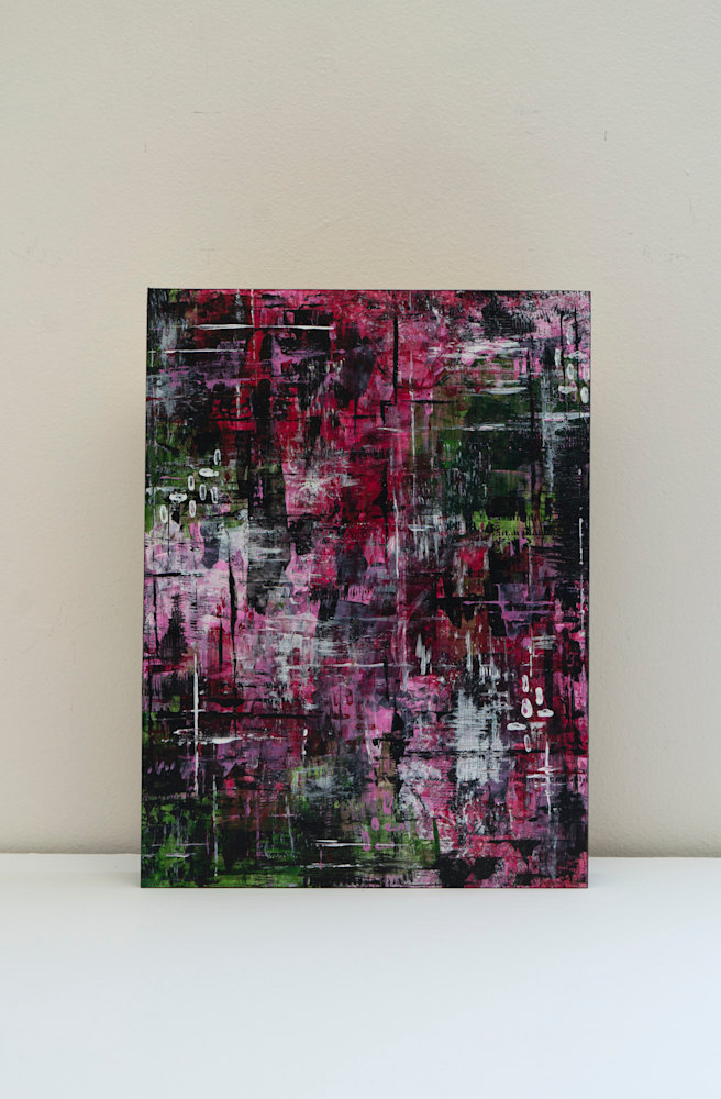 Rose garden // Front // Abstract Art by Ashley King 
