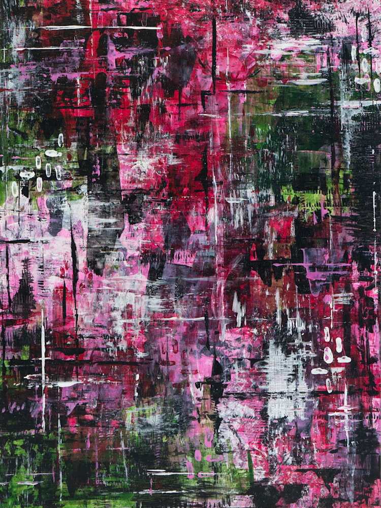 Rose garden // Main // Abstract Art by Ashley King 