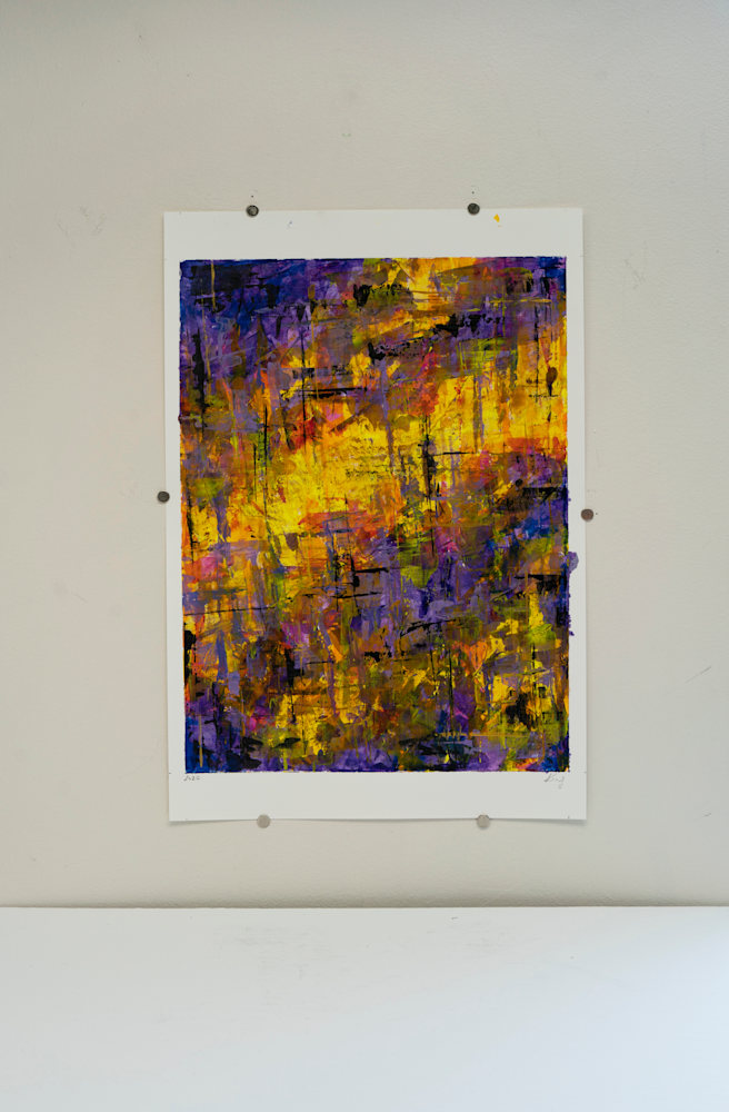 Sun Drenched Liliacs I // Front // Ashley King Abstract Art