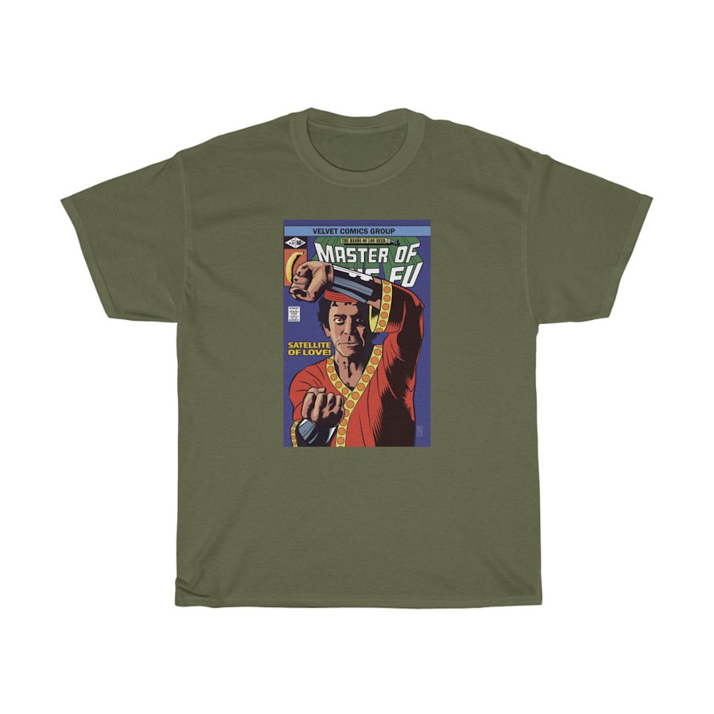 master of kung lou unisex heavy cotton tee olive front