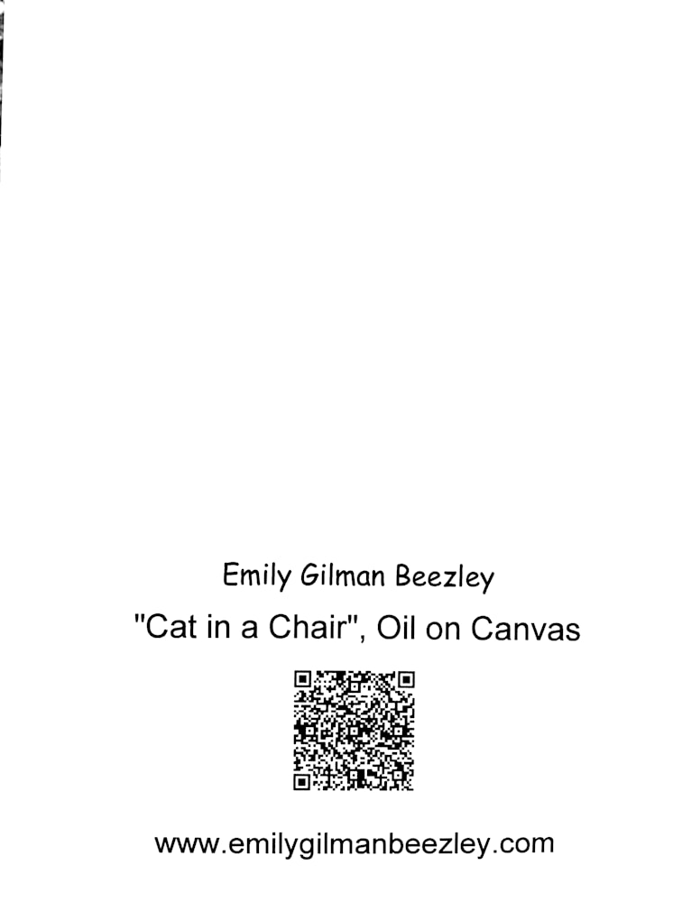 Notecard   Cat in a Chair   Back