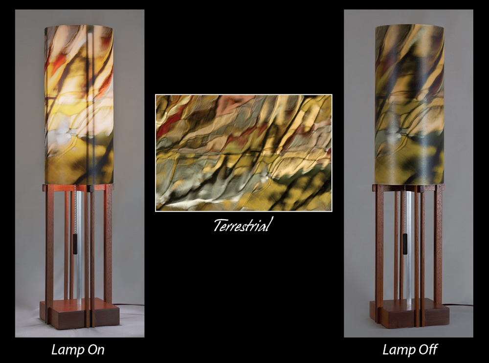 Terrestrial Table Lamp with Art Shades