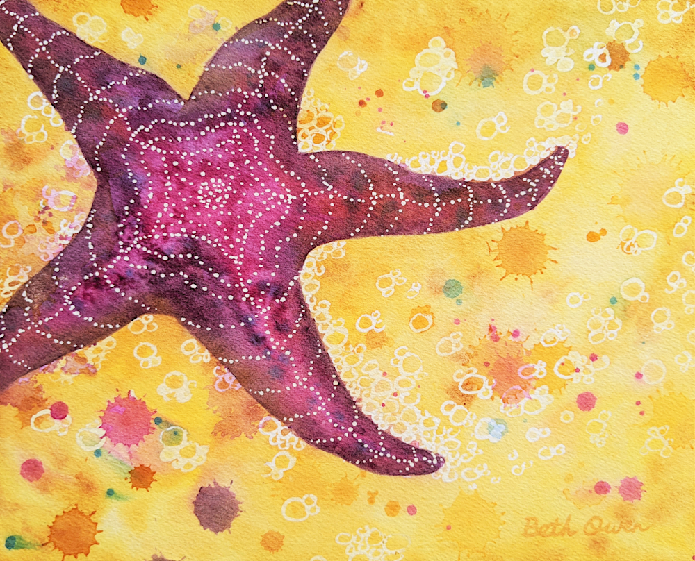 Happy Purple Starfish