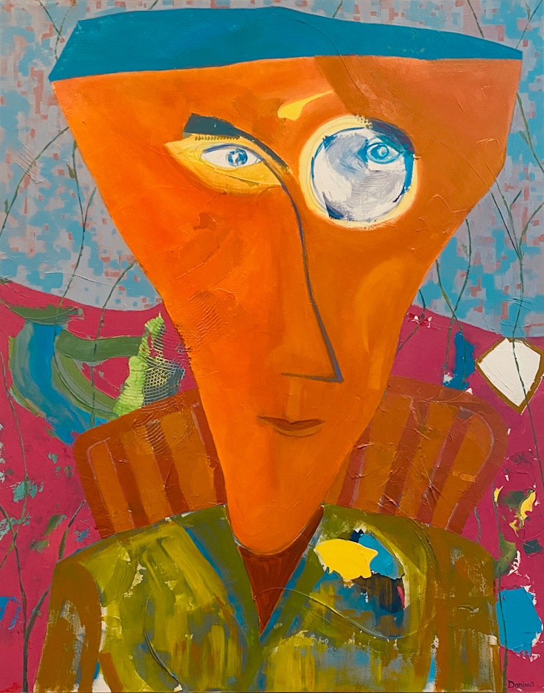 Marc Dominus   A Puzzling Loss of Perspective 62x49 oil on canvas framed