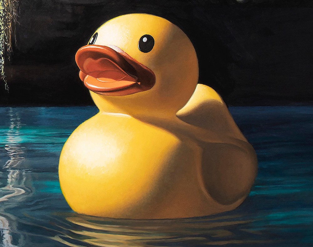 Kevin Grass Quacks in the Earth Detail 1 Acrylic on aluminum panel painting