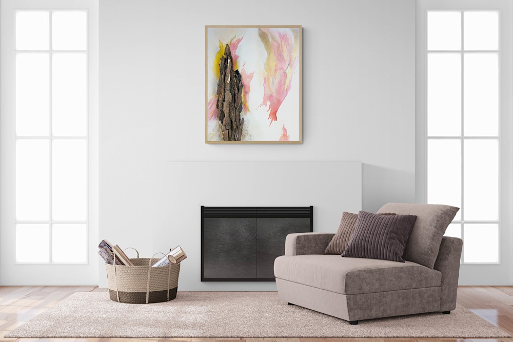 Jaclyn Gordyan BLUSH Modern living room interior with fireplace lores