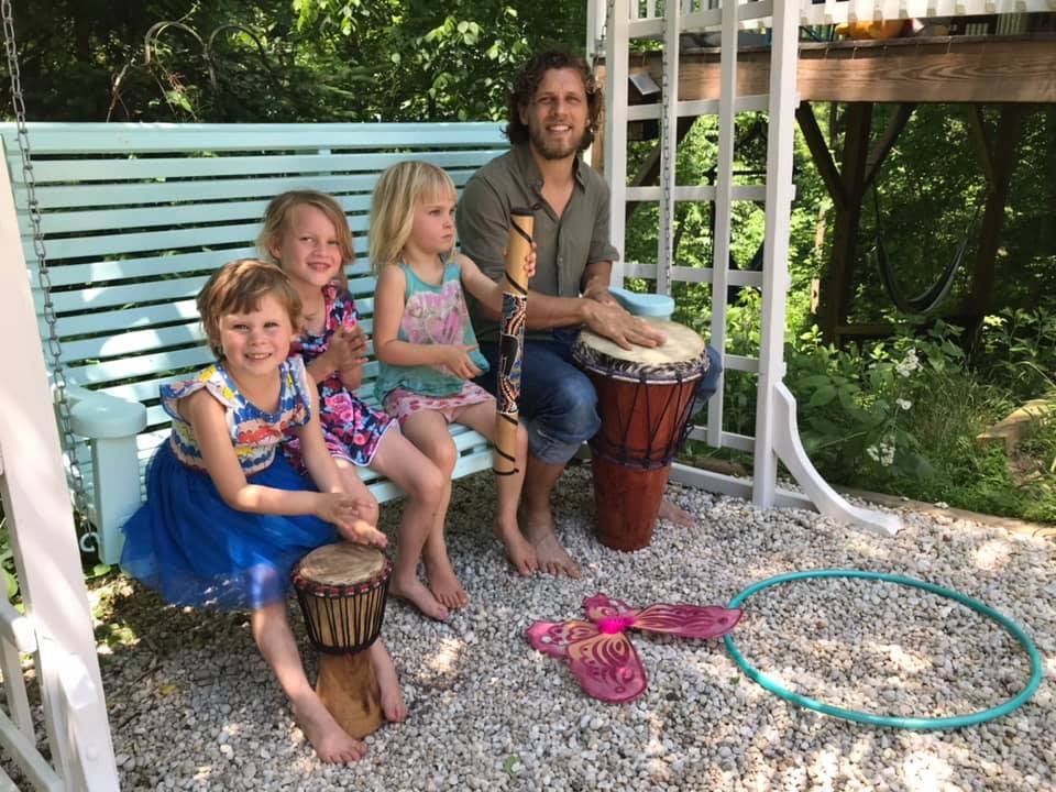 Drumming with Fair and girls