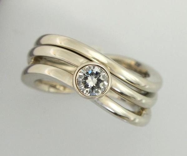 14KW Engagement Ring and Matching Wedding Band 
