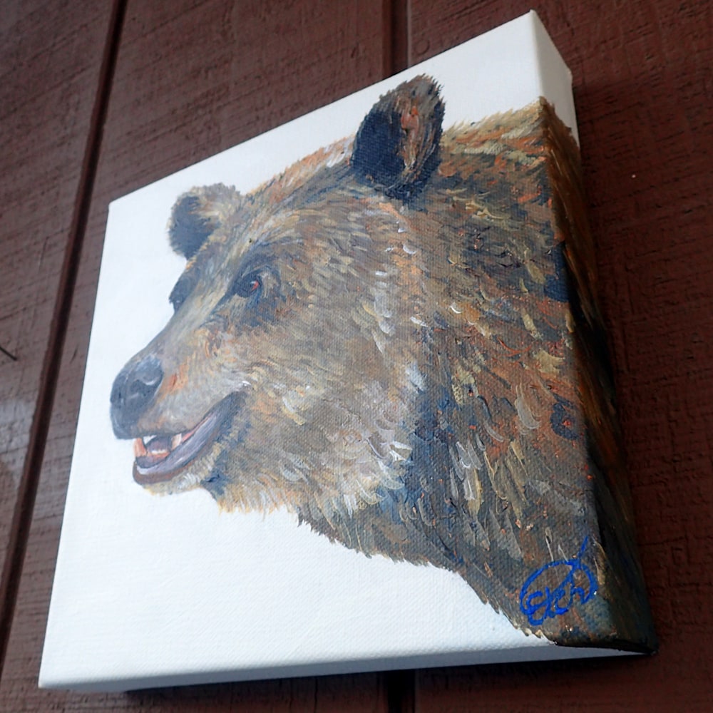 Bear Painting Grizzly Bear 610 Art bear art