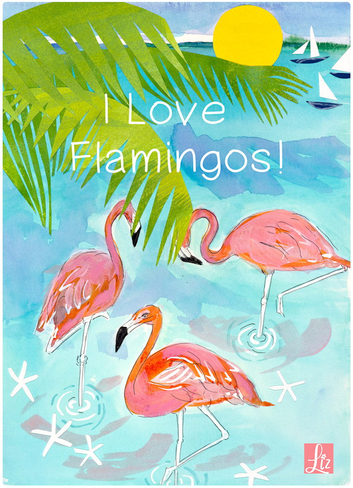 Cutting Board I Love Flamingos