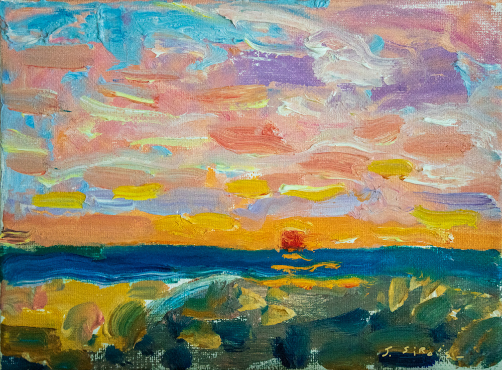 IMG 0772 Sunset Reflections 8x6 Oil SM 72ppi 