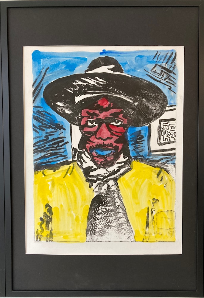 Black Male Portrait - After Johnson | manVshadow - Michael E. Voss Fine Art