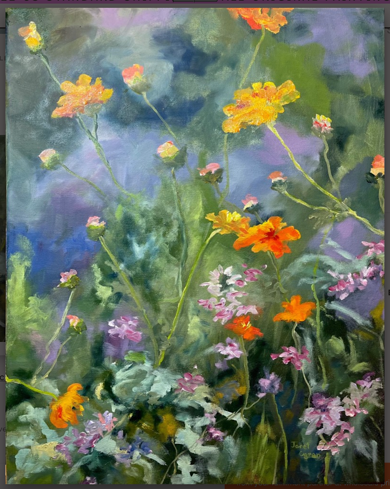 Blue Ridge Blooms Oil Painting