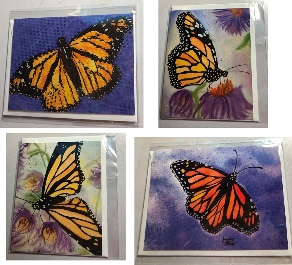 Butterflies 4 card set