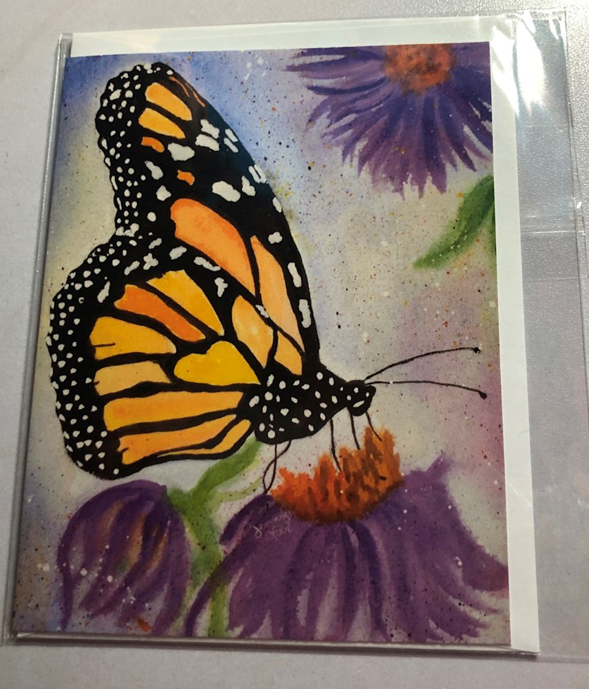 Butterflies card set king of yellow heart