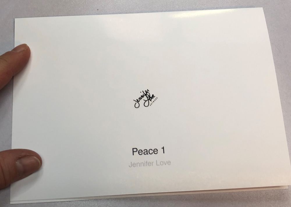 Peace set blank back of card
