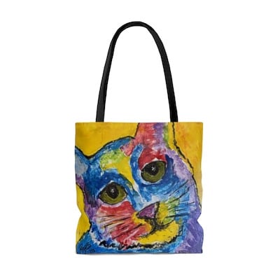 Curious Cat Tote Back