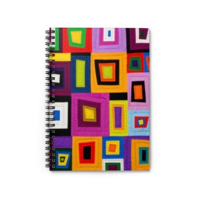 wonky squares spiral notebook ruled line1