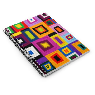 wonky squares spiral notebook ruled line3