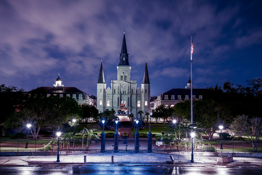 Andy Crawford Photography Jackson Square Night Lights   Signed Edition