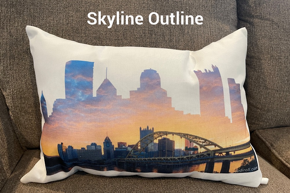 Skyline Outline Pillow